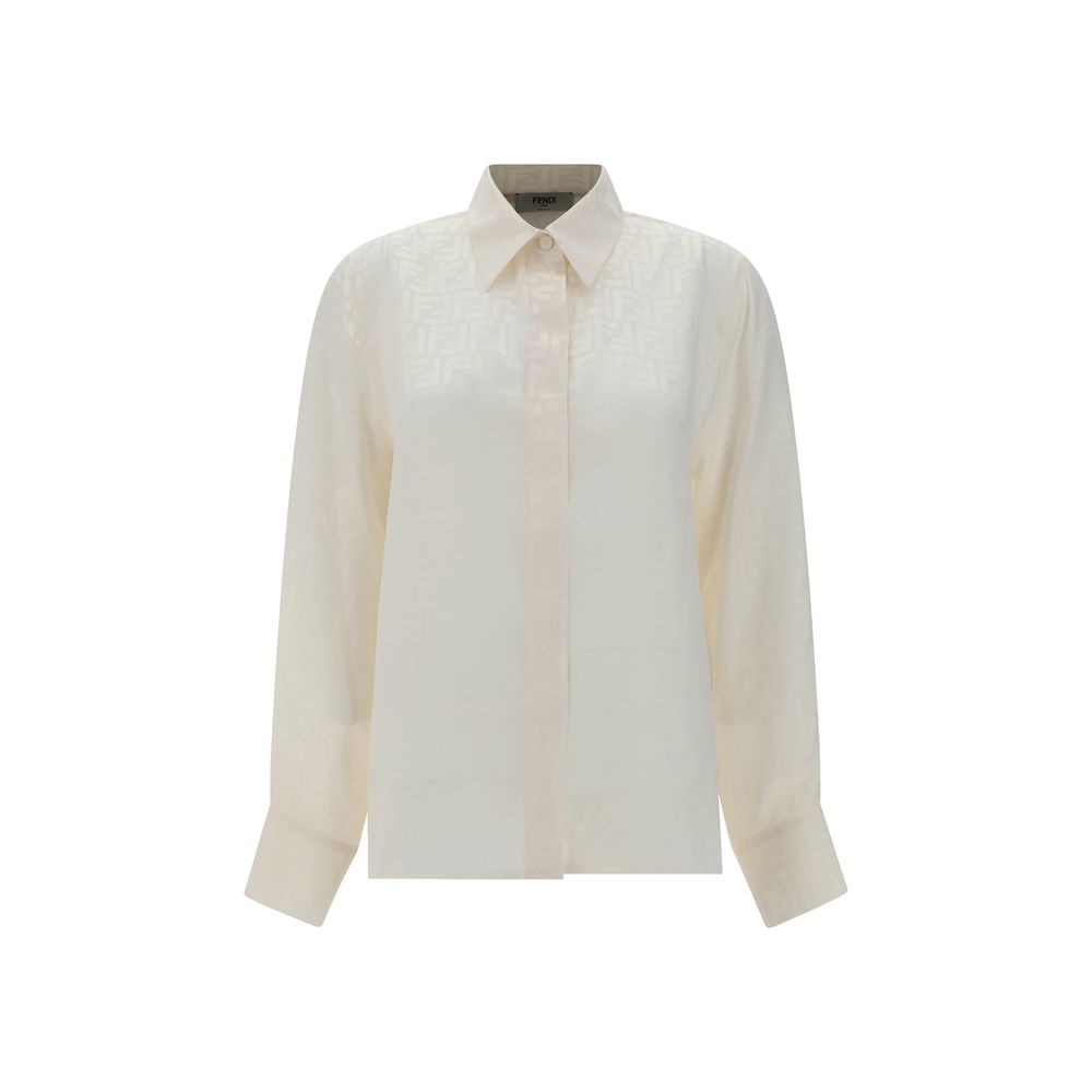 Fendi White Silk Shirt