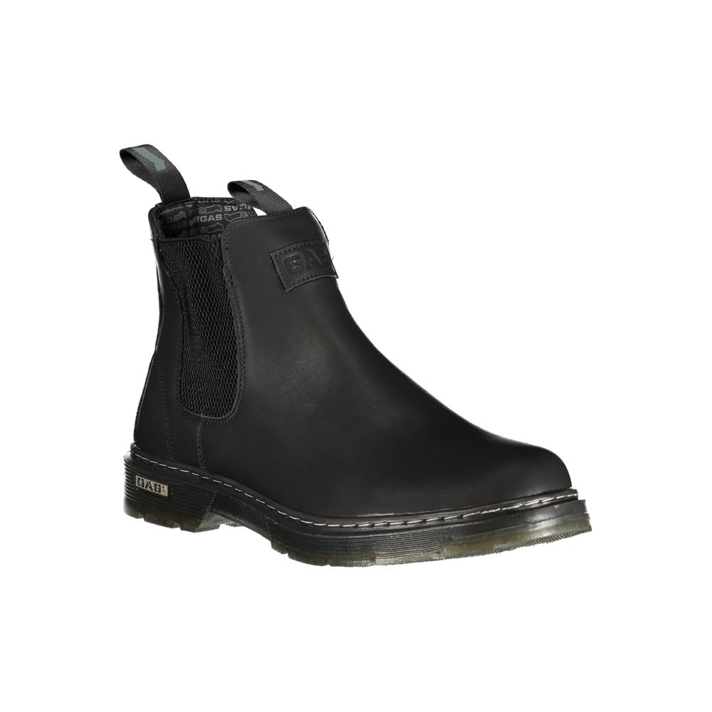 Gas Black Polyurethane Men Ankle Boot