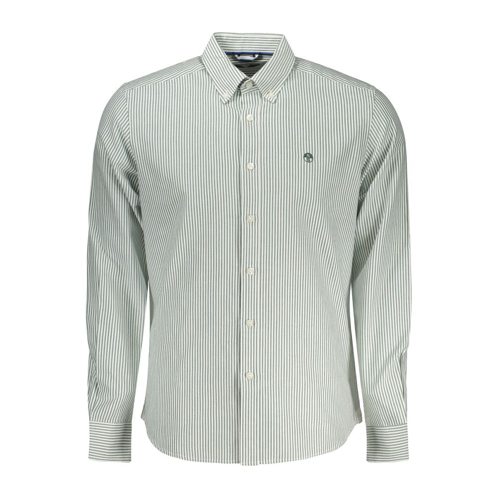 North Sails Green Cotton Men Shirt