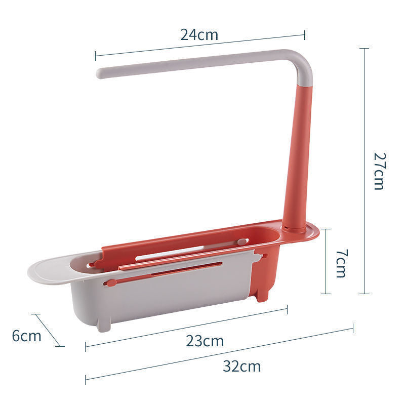 Telescopic Sink Drain Rack and Storage Organizer