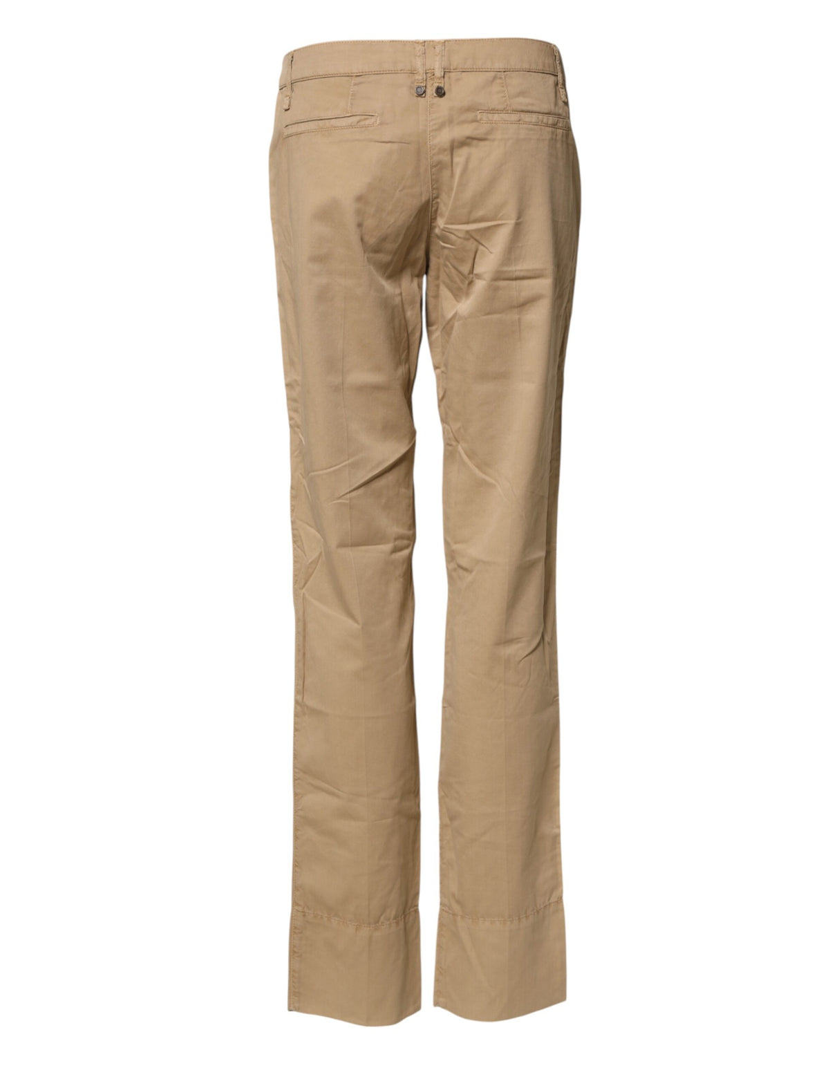 PLEIN SUD Beige Straight Cotton Stretch Chino Pants