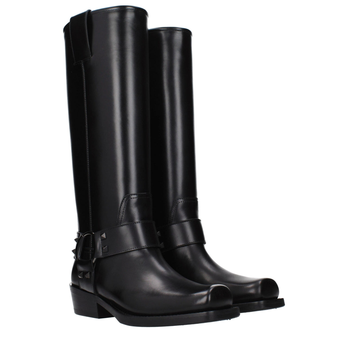 Valentino Garavani Black Leather Boots