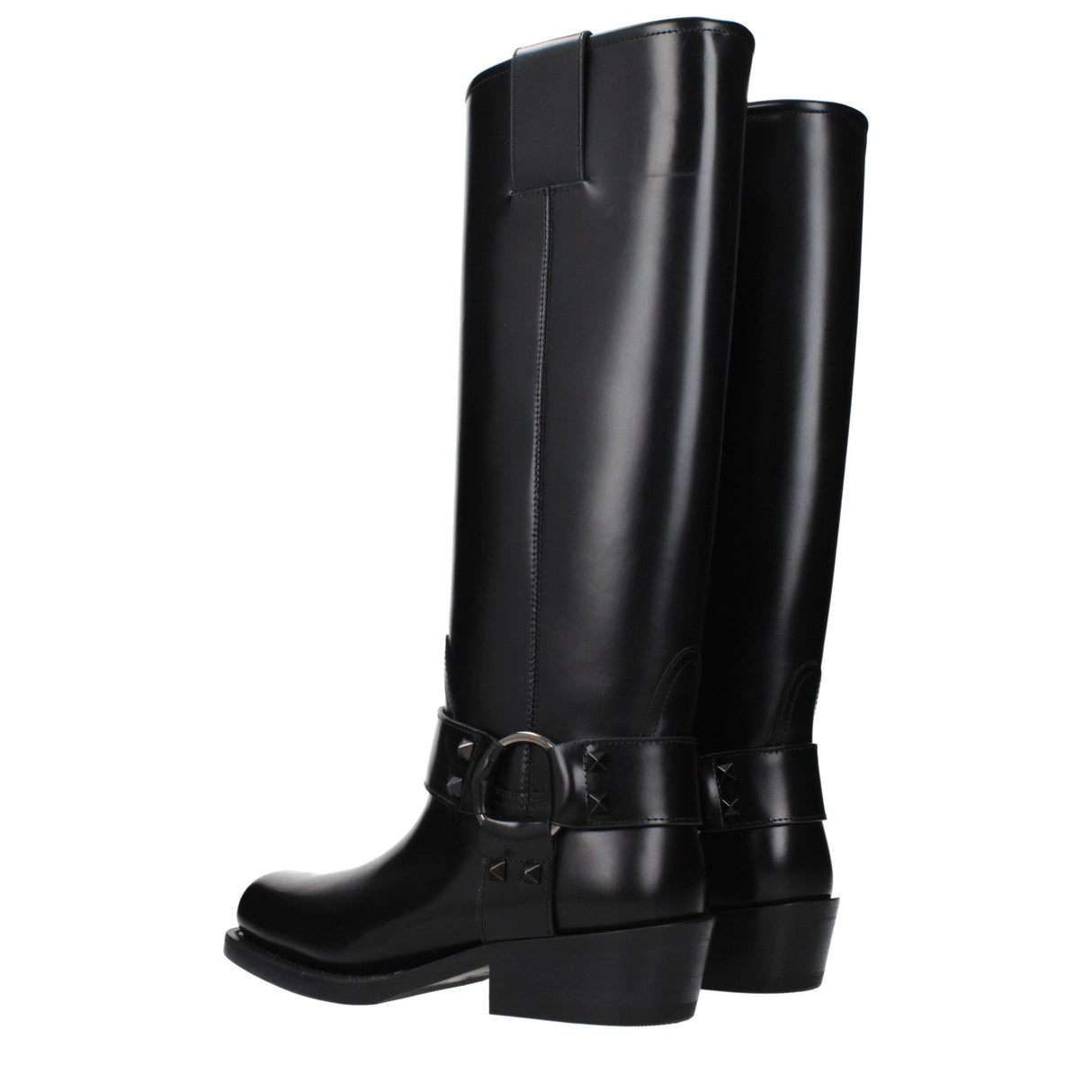 Valentino Garavani Black Leather Boots