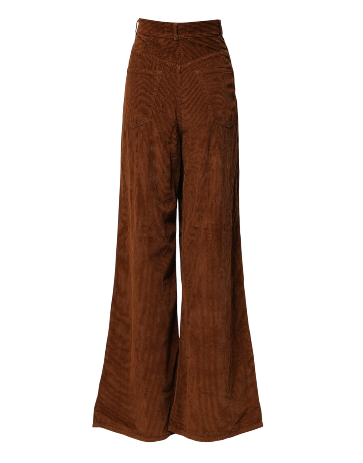 Jucca Brown Wide Leg High Waist Corduroy Denim Trouser Jeans