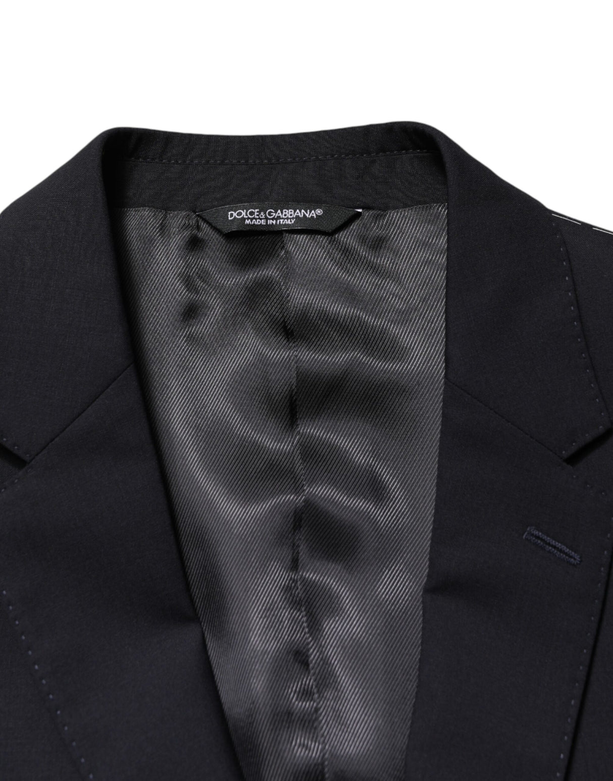Dolce & Gabbana Black Wool Single Breasted 2 Button Blazer