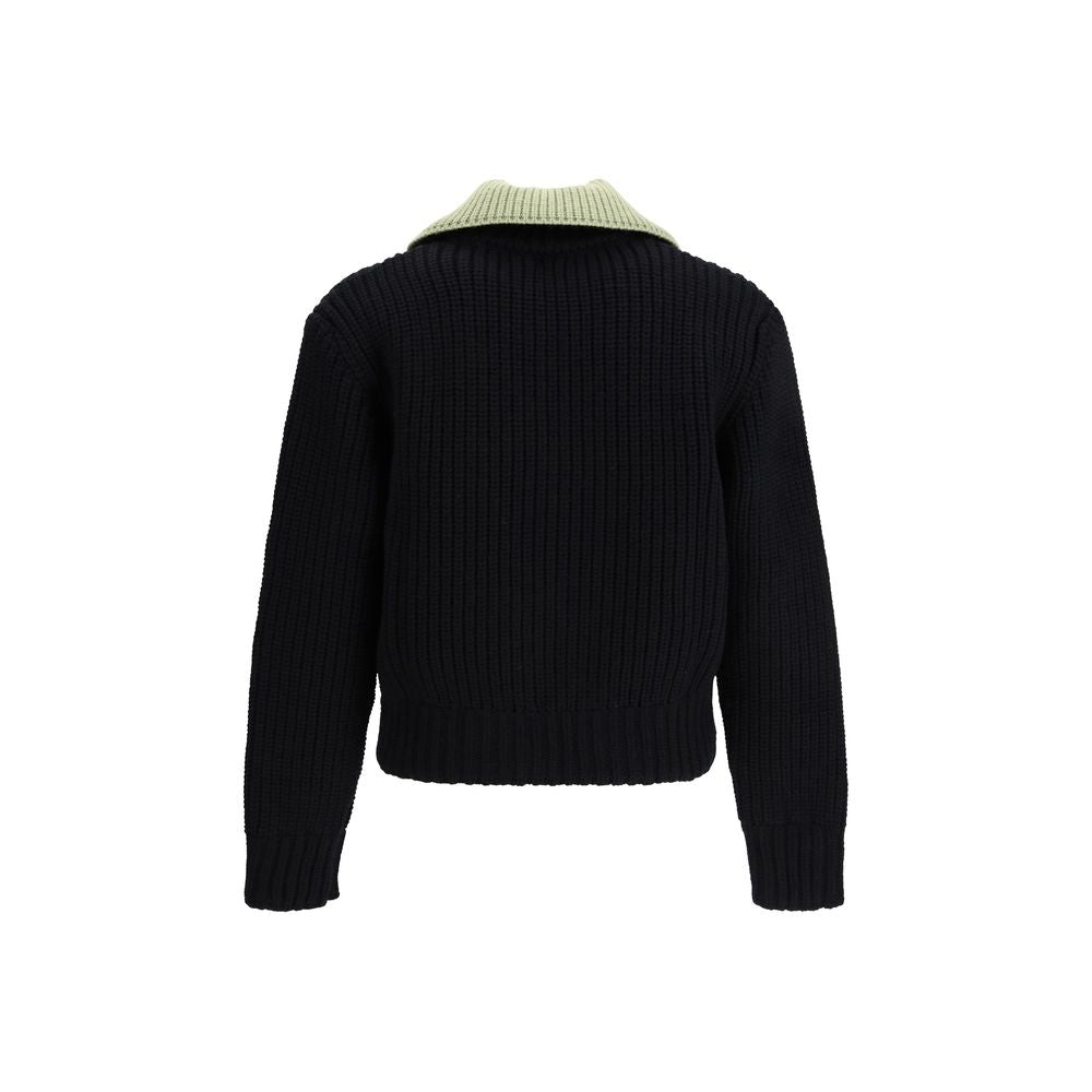 Namacheko Black Wool Cardigan