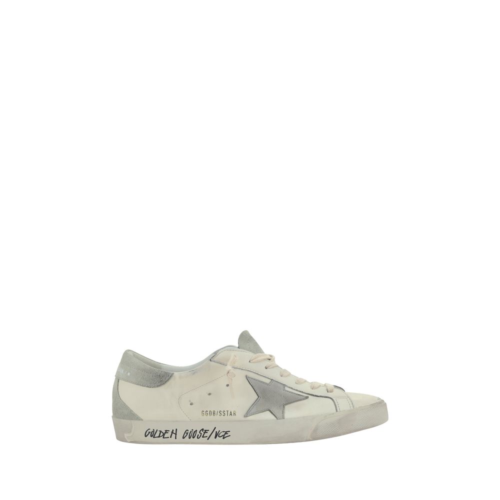 Golden Goose White Goatskin Sneakers