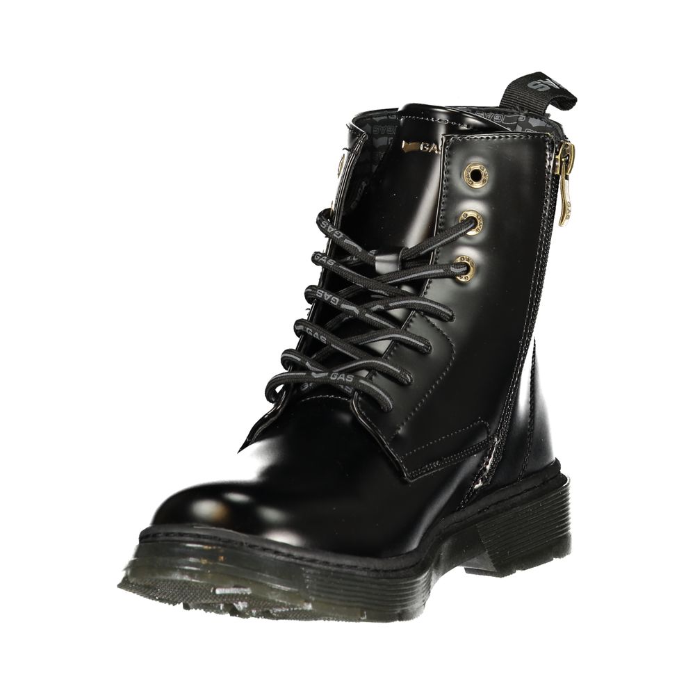 Gas Black Polyurethane Women Ankle Boot