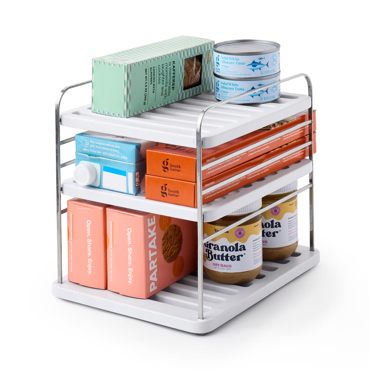 YouCopia UpSpace Cabinet Organizer Small Organizing Hero Adjustable Kitchen Cabinet Pantry and Bathroom Storage Shelves
