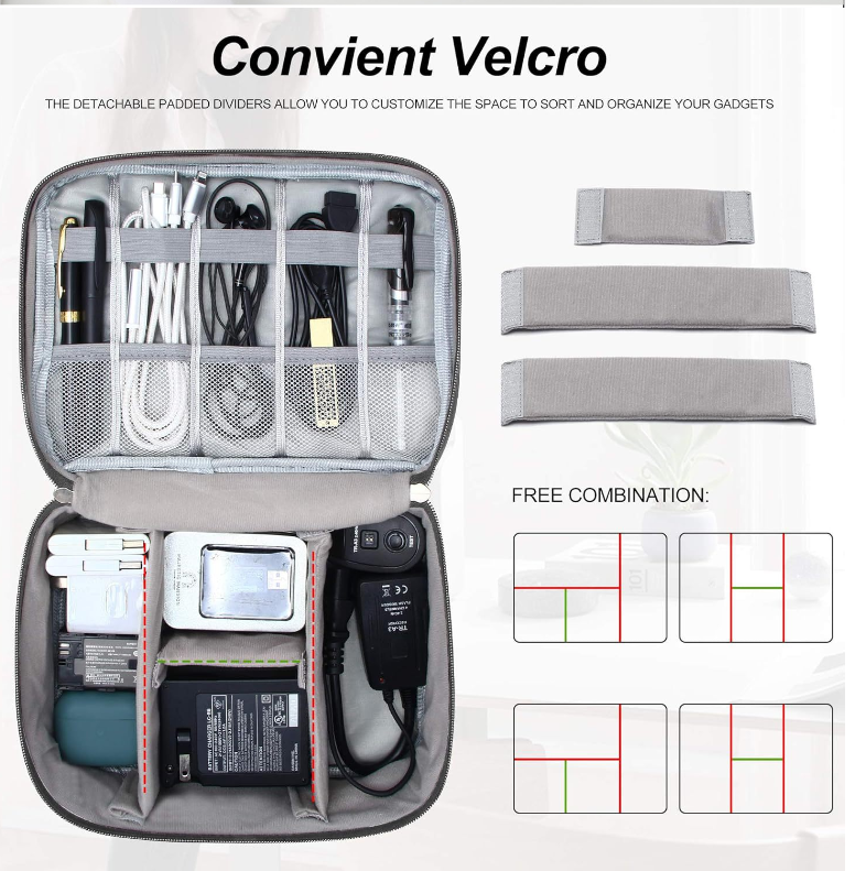 Portable USB Gadget Organizer and Storage Pouch Case