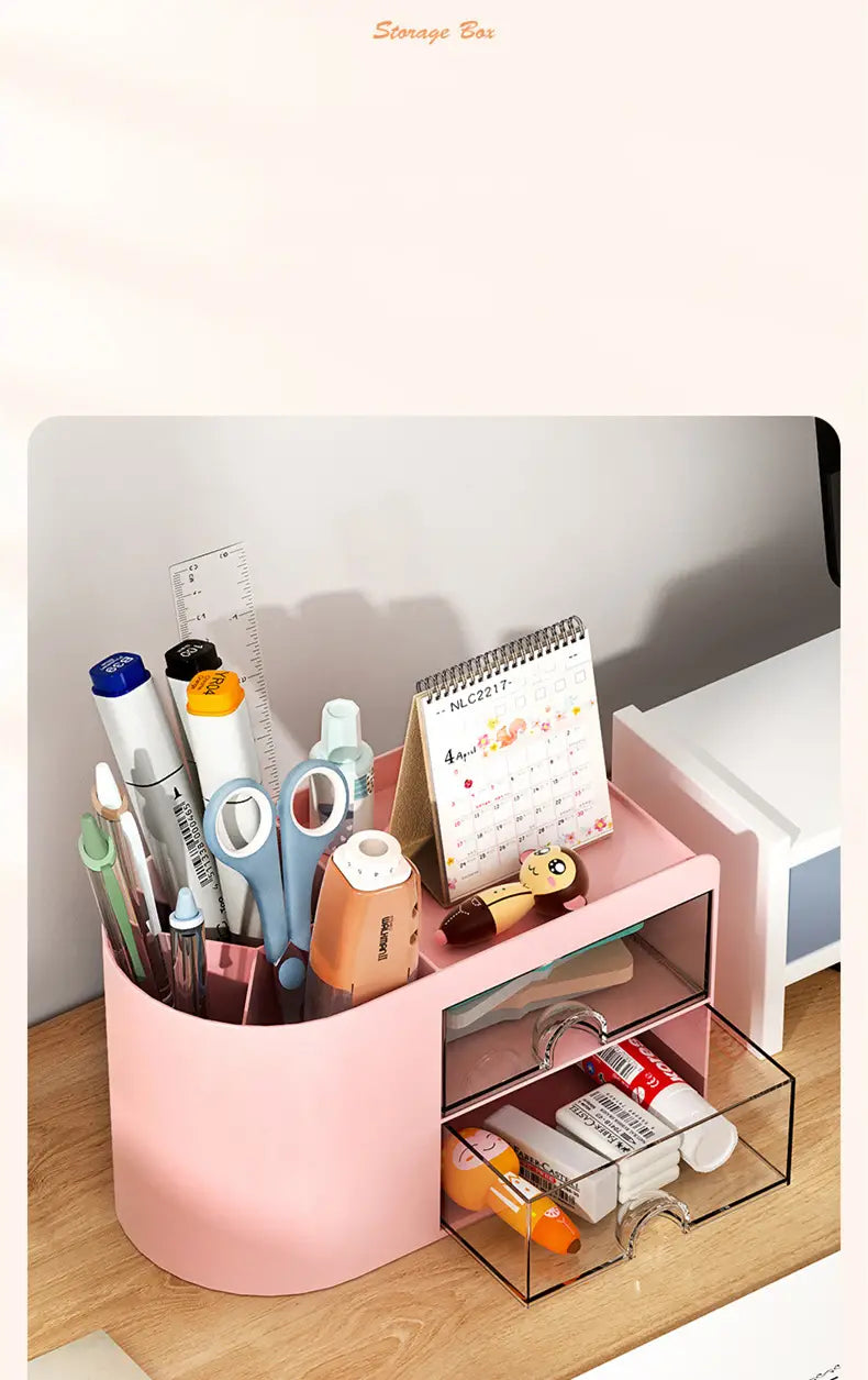 Large Capacity Pencil Holder - Creative Storage Box for Kids
