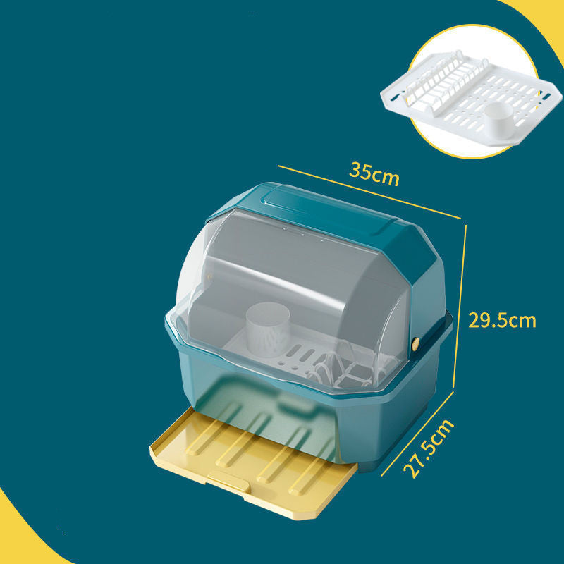Plastic Dish Rack and Cup Holder for Kitchen Storage