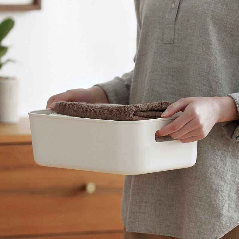 Plastic Storage Basket for Bathroom and Kitchen Organizing