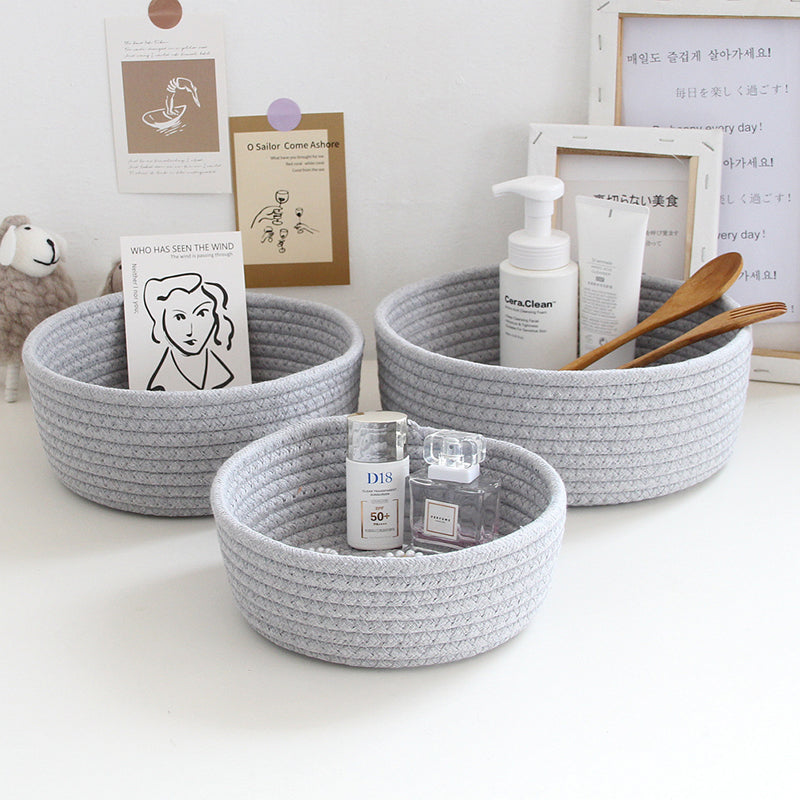 Scandinavian Cotton Rope Storage Basket for Toys & Laundry