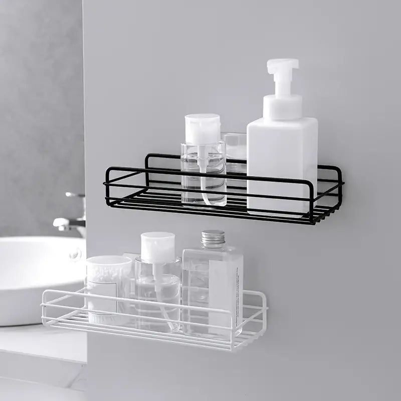 1pc Wrought Iron Bathroom Shelf for Shower Gel Storage