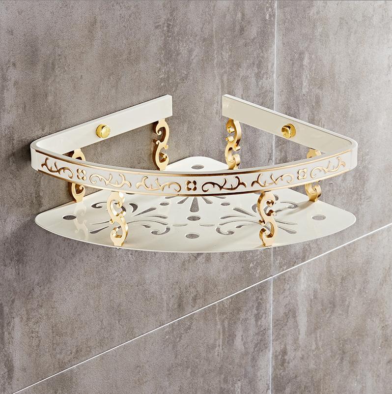 Aluminum Bathroom Shelf with Towel Bar Rack