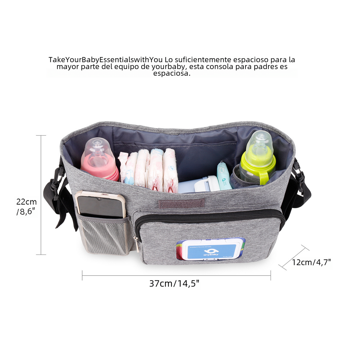 Baby Stroller Bag with Insulation and Storage Features