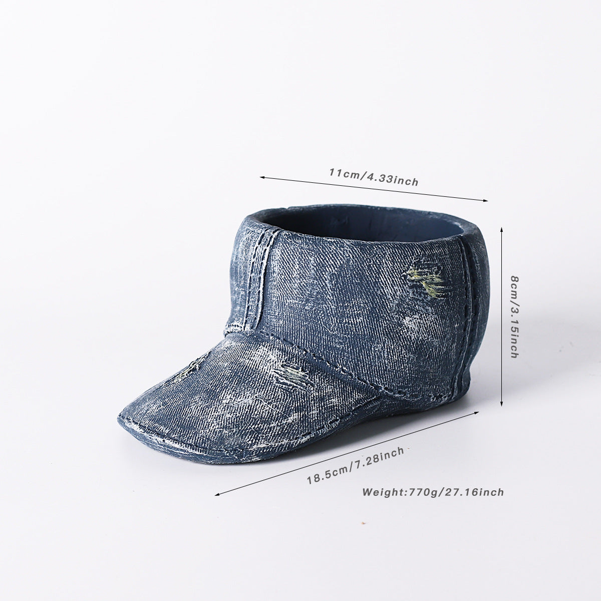 Large Creative Cement Denim Planter Set for Courtyard