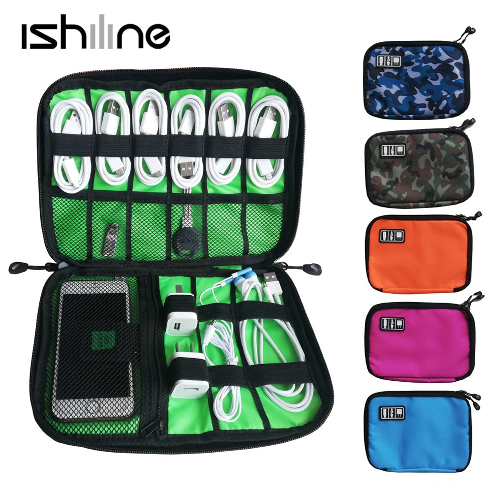 USB Cable Organizer Travel Bag for Digital Accessories