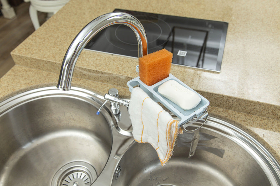 Sink Drainage Storage Rack with Sponge Organizer