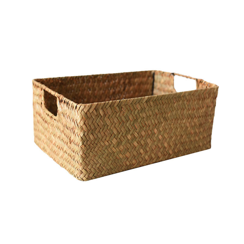 Natural Large Straw Seaweed Basket for Kitchen Storage