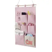 Cotton and Linen Hanging Storage Bag for Home Organization