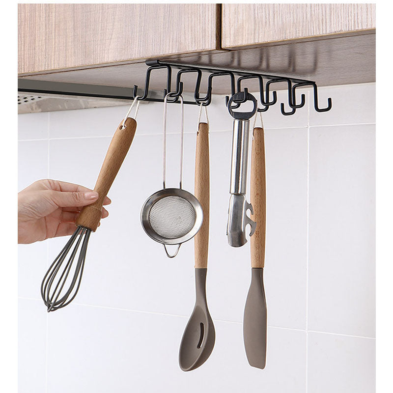 5 Hooks Bathroom Organizer Rack for Home and Kitchen
