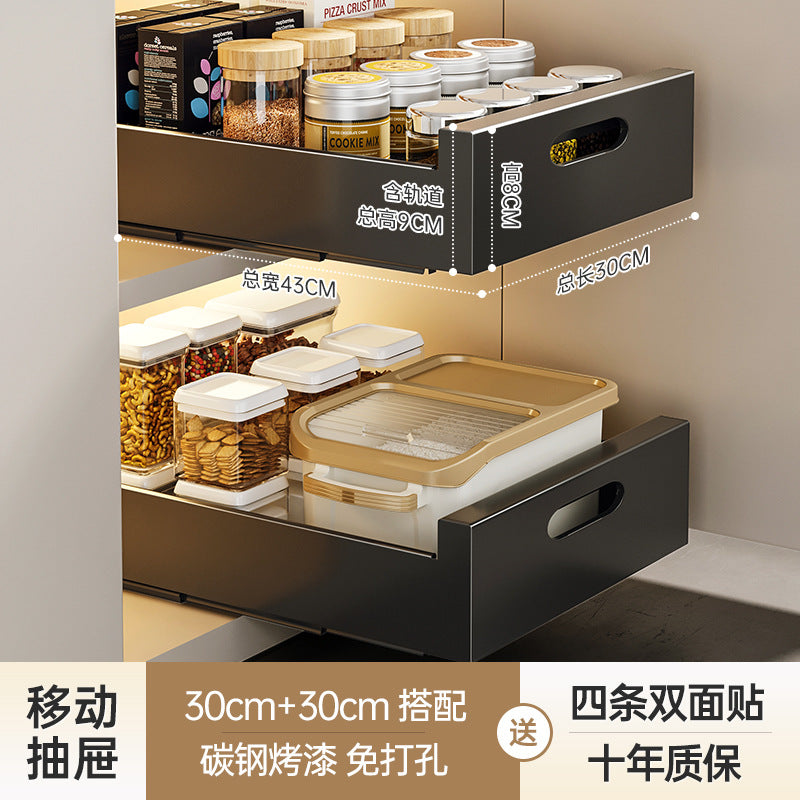 Pull-Out Storage Rack for Kitchen Drawer Organizer