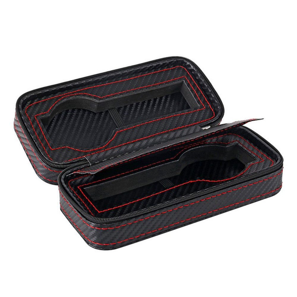 2-Slot Carbon Fiber Watch Box with Travel Case