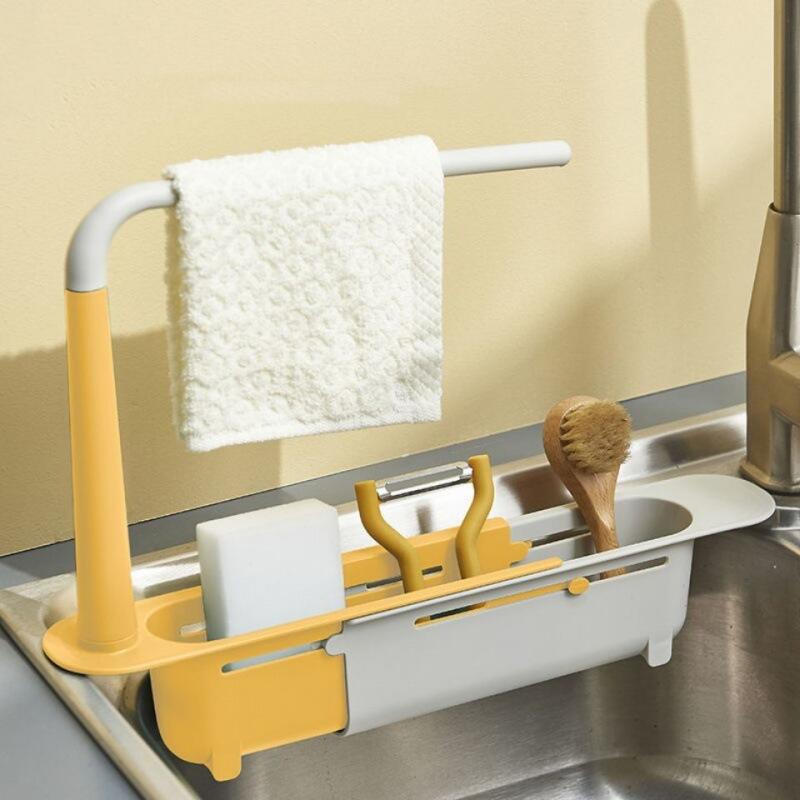 Telescopic Sink Drain Rack and Storage Organizer