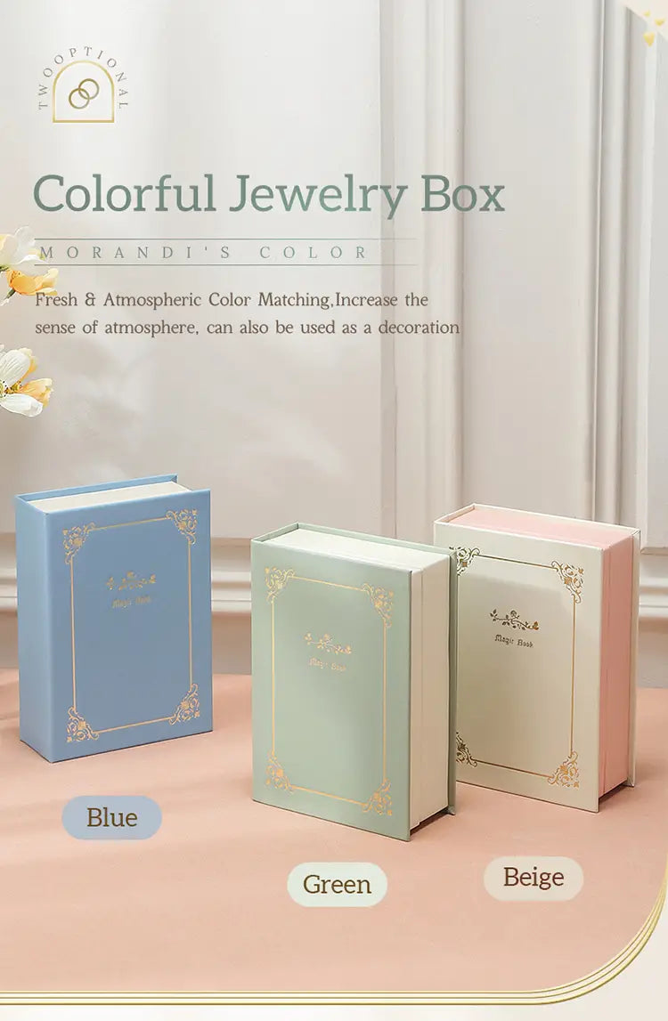 Stylish Diary Jewelry Box - Magnetic Organizer for Accessories
