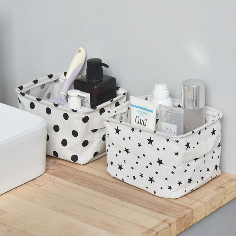 Desktop Storage Basket with Handle for Toys and Stationery
