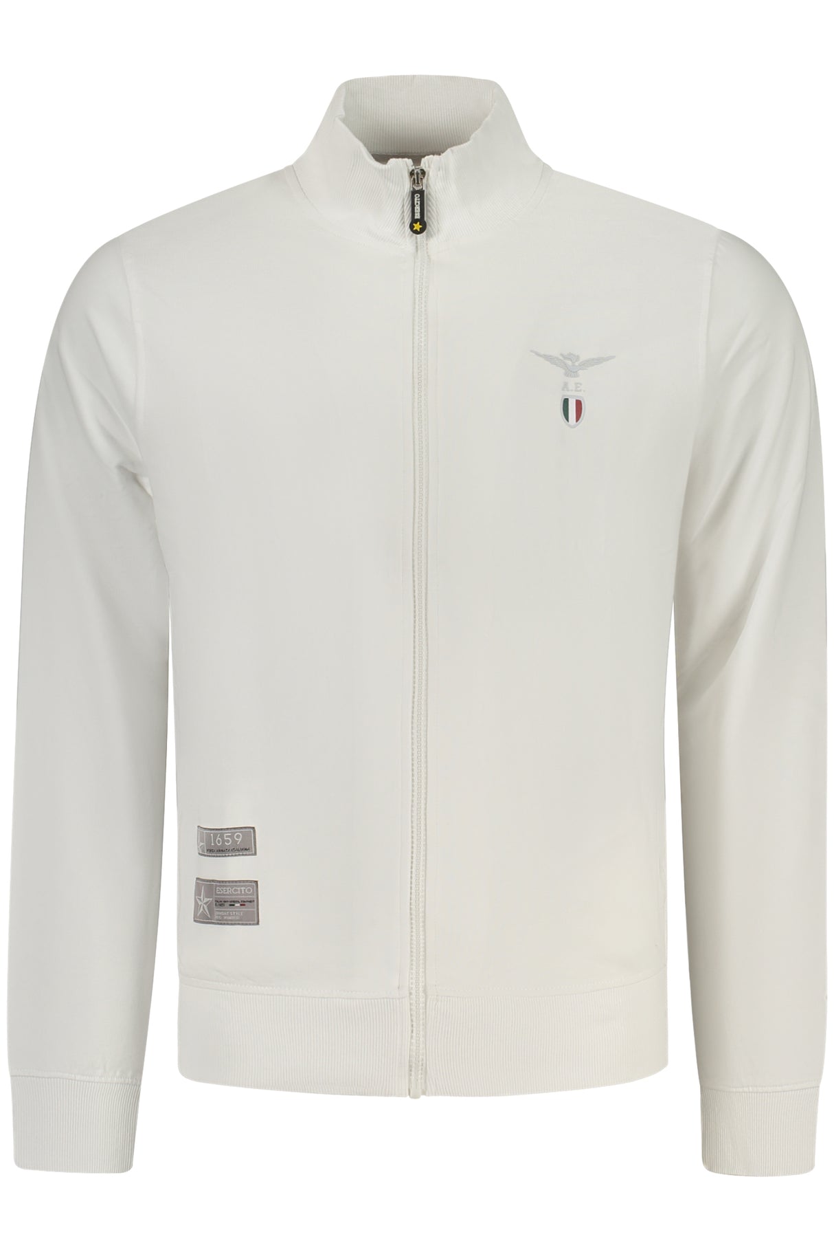 MILITARY ACADEMY MEN'S WHITE ZIP-UP SWEATSHIRT
