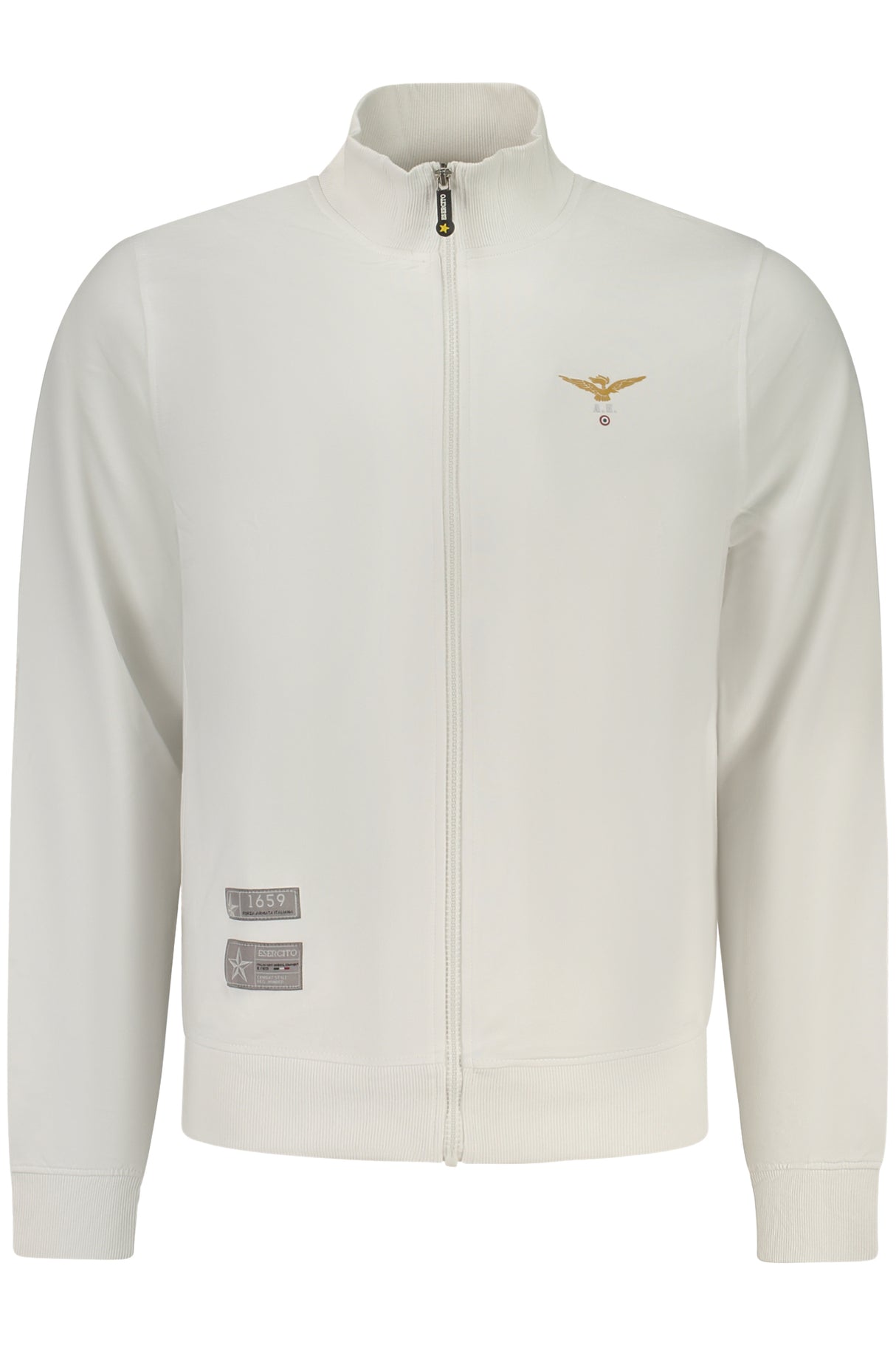 MILITARY ACADEMY MEN'S WHITE ZIP-UP SWEATSHIRT