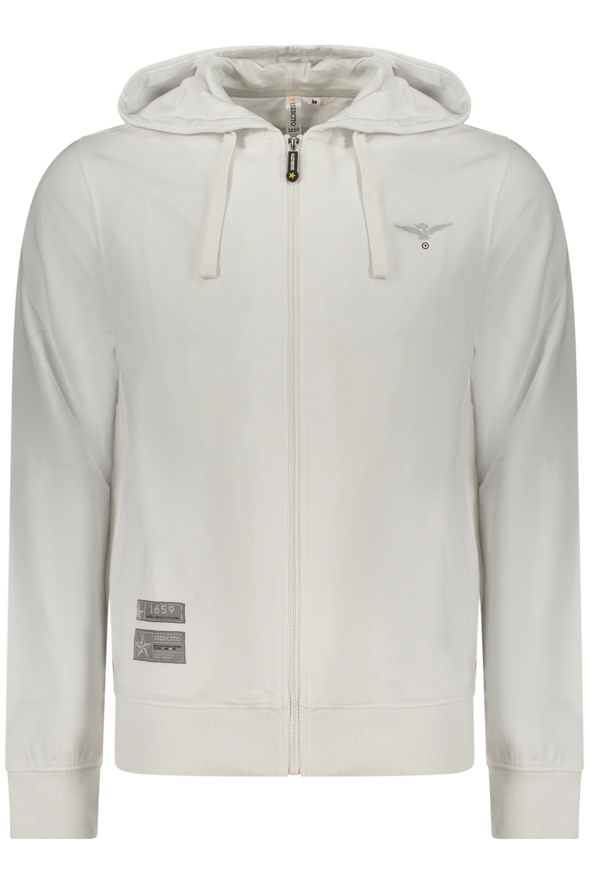 MILITARY ACADEMY MEN'S WHITE ZIP-UP SWEATSHIRT