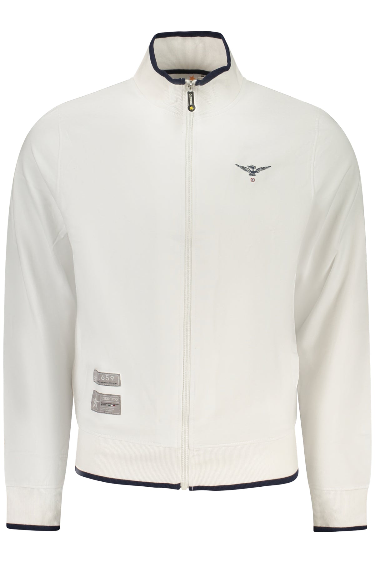 MILITARY ACADEMY MEN'S WHITE ZIP-UP SWEATSHIRT