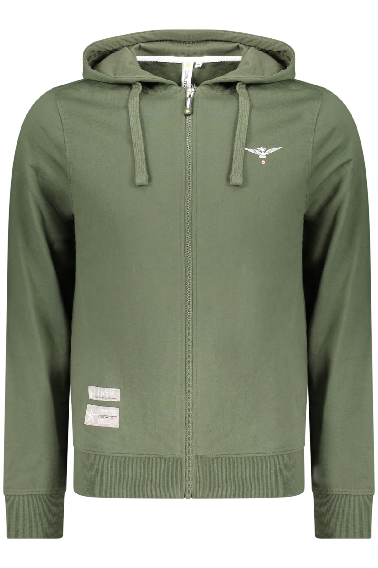 MILITARY ACADEMY MEN'S GREEN ZIP-UP SWEATSHIRT