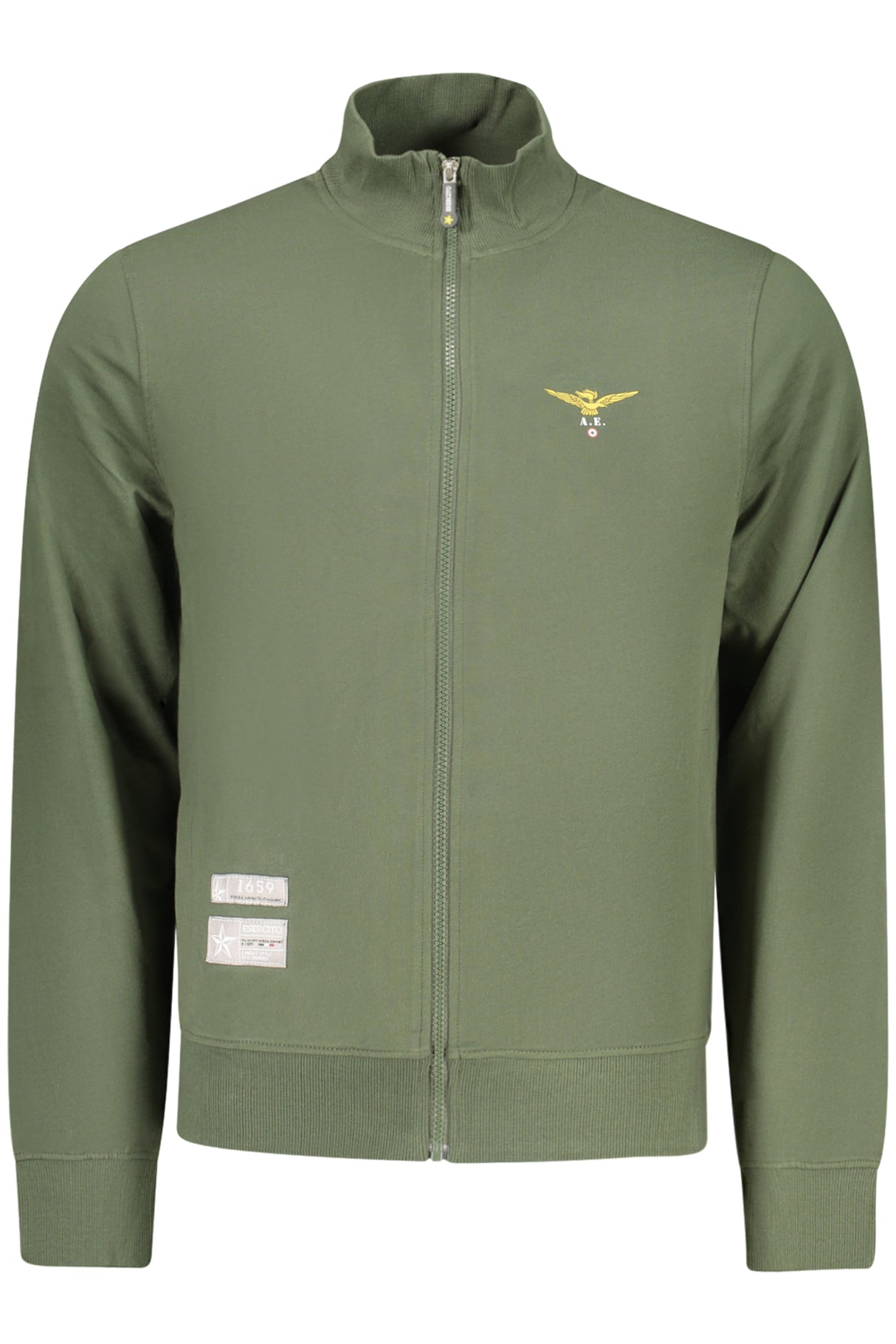 MILITARY ACADEMY MEN'S GREEN ZIP-UP SWEATSHIRT