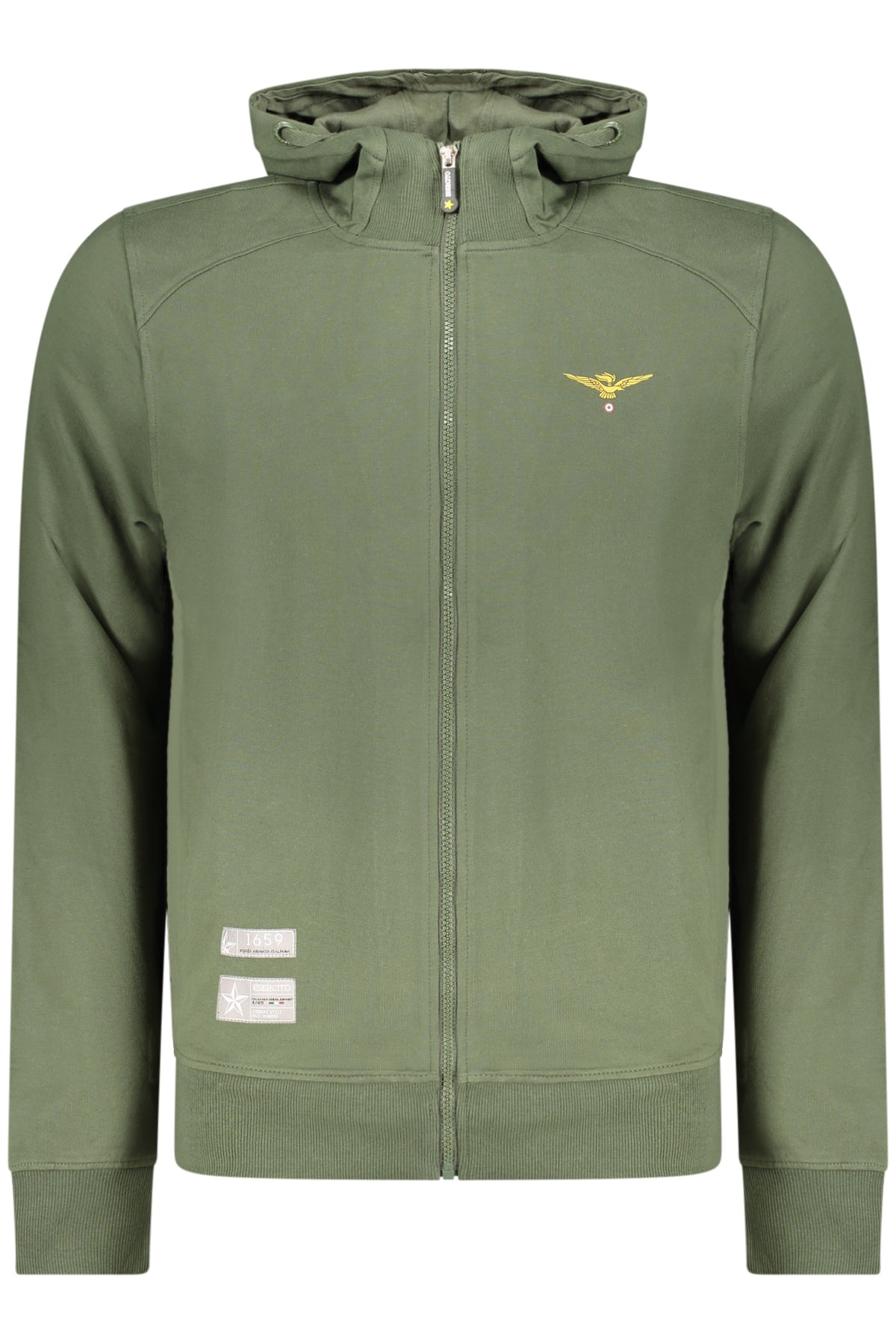 MILITARY ACADEMY MEN'S GREEN ZIP-UP SWEATSHIRT