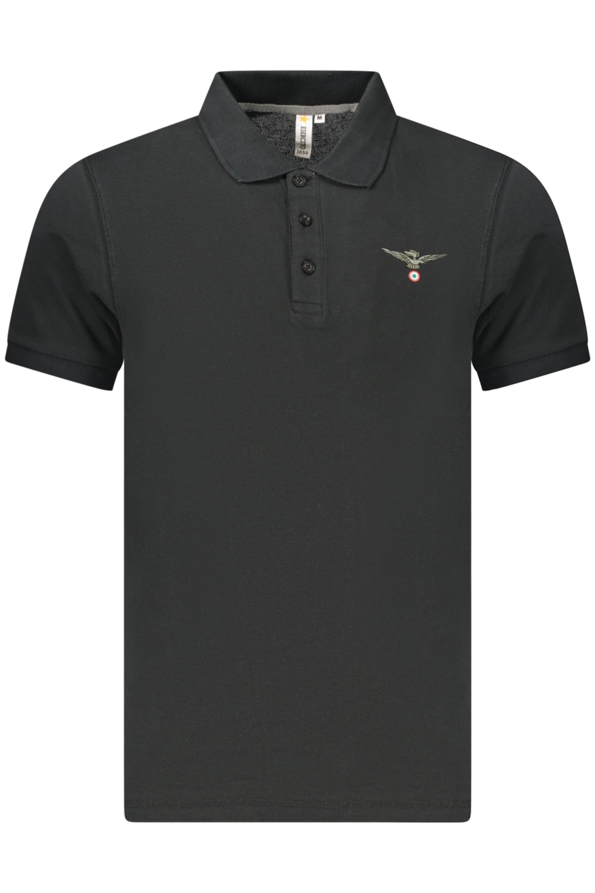 MILITARY ACADEMY MEN'S BLACK SHORT-SLEEVE POLO SHIRT