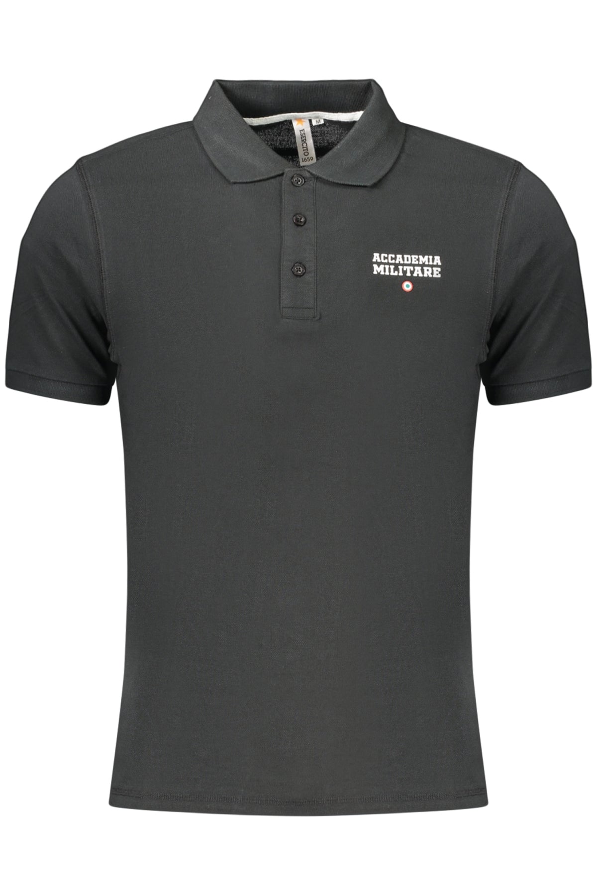 MILITARY ACADEMY MEN'S BLACK SHORT-SLEEVE POLO SHIRT