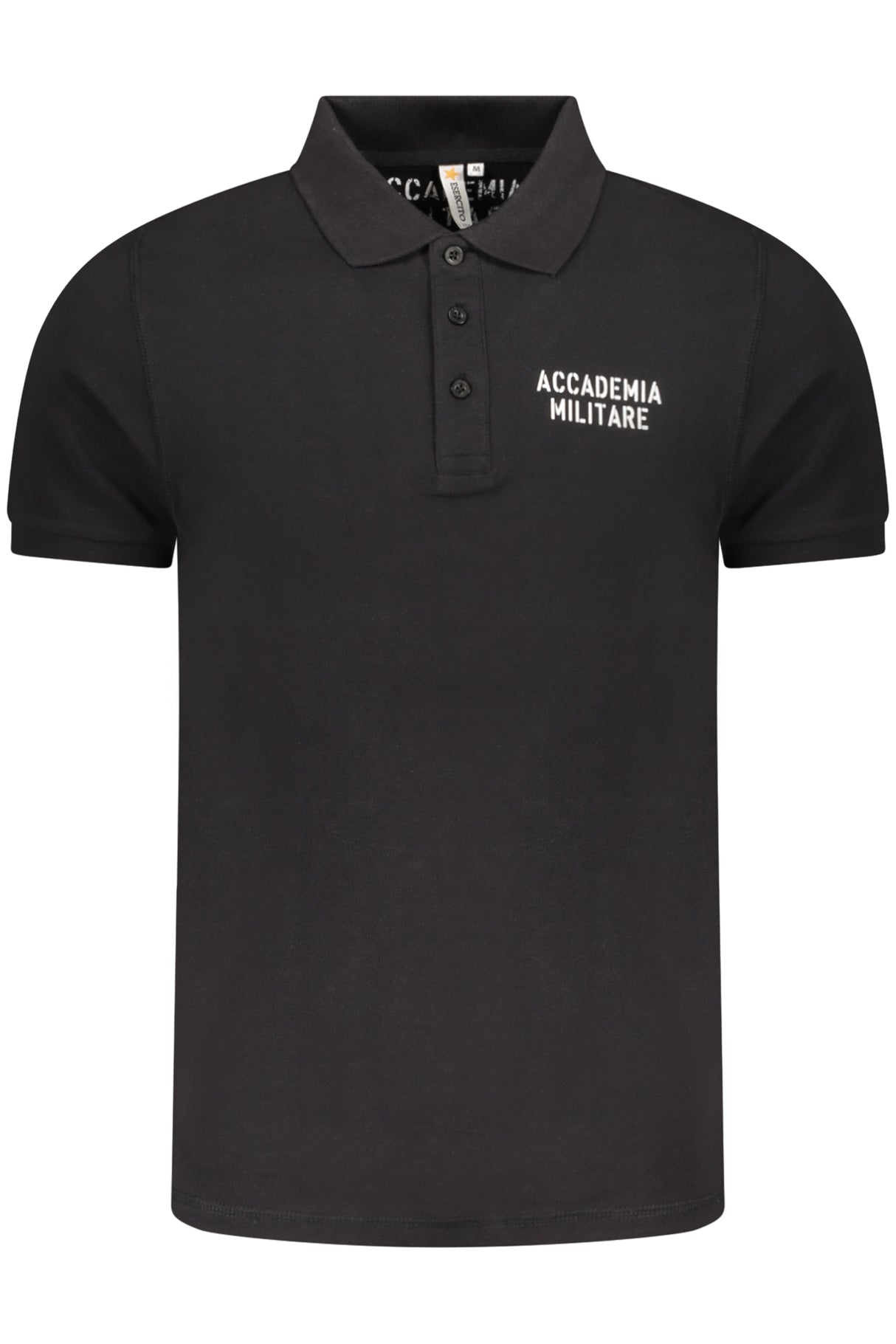 MILITARY ACADEMY BLACK MEN'S SHORT SLEEVE POLO