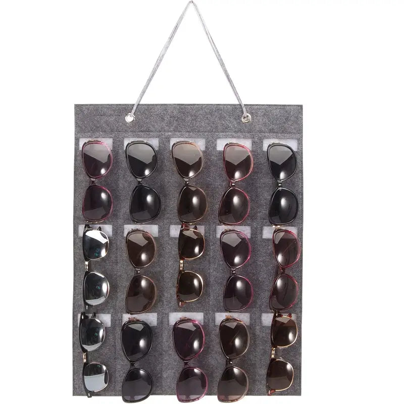 Wall Mounted Felt Sunglasses Storage Organizer (1pc)