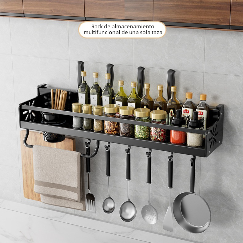 Wall-Mounted Multifunctional Kitchen Storage Rack