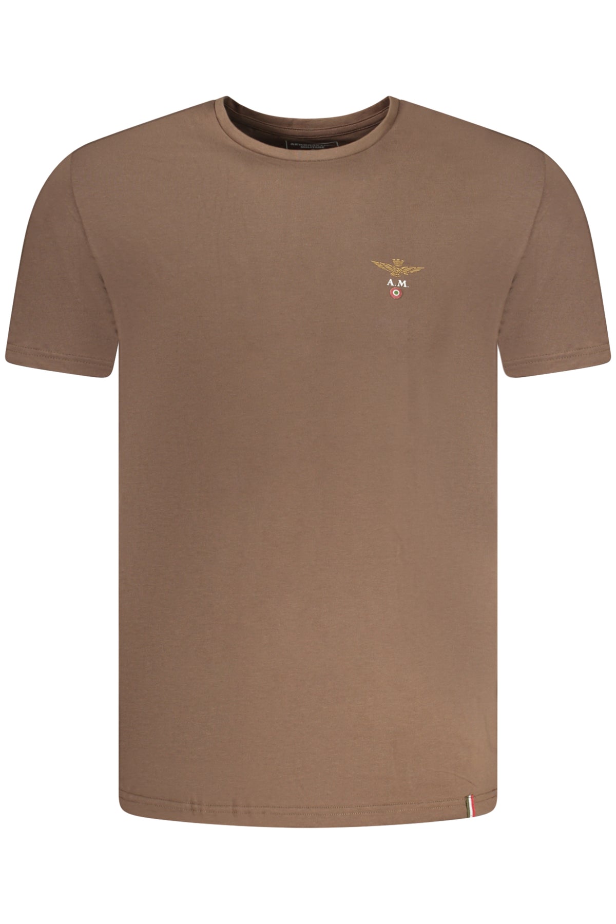 AERONAUTICA MILITARE MEN'S BROWN OUTERWEAR T-SHIRT