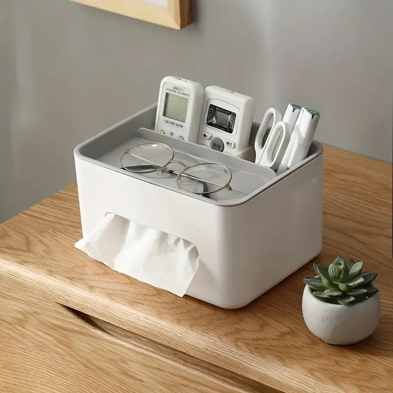 Gray Blue Multifunctional Tissue Organizer for Home