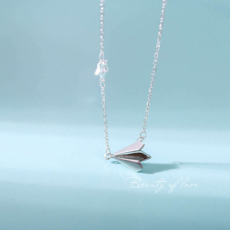 S925 Silver Ankle Bracelet with Star and Airplane Charm