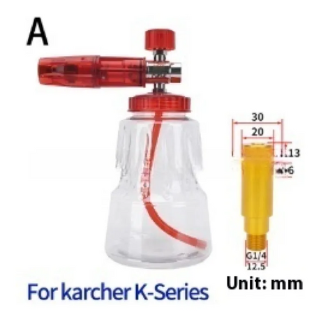 High Pressure Foam Sprayer for Car Wash & Cleaning, 1L Adjustable Snow Foam Bottle