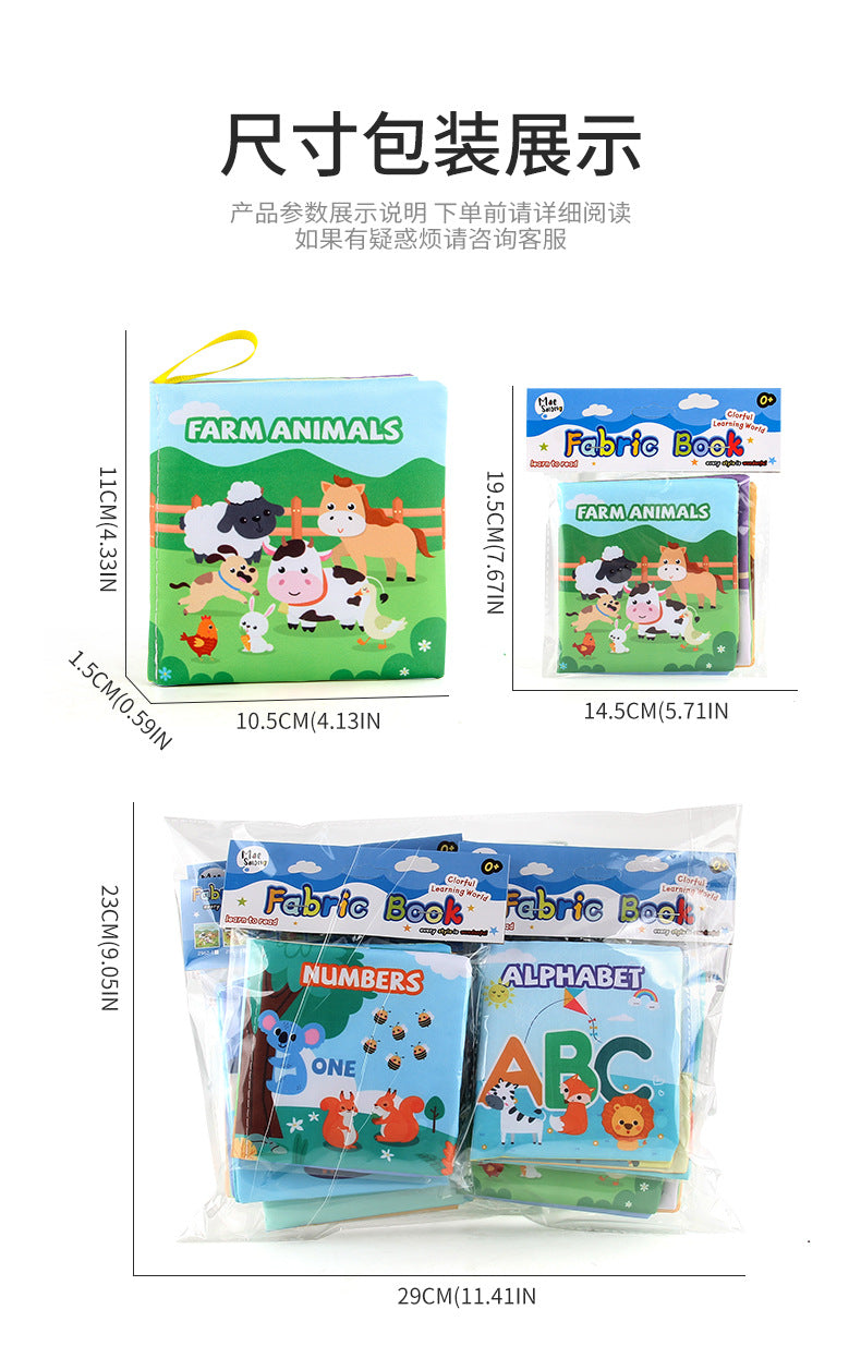 3D Baby Cloth Book Educational Toy Set - 9 Themes