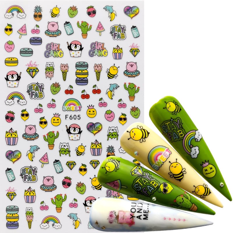 Decorative Manicure Adhesive Nail Strap Stickers